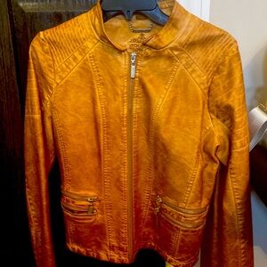 Woman’s faux leather jacket